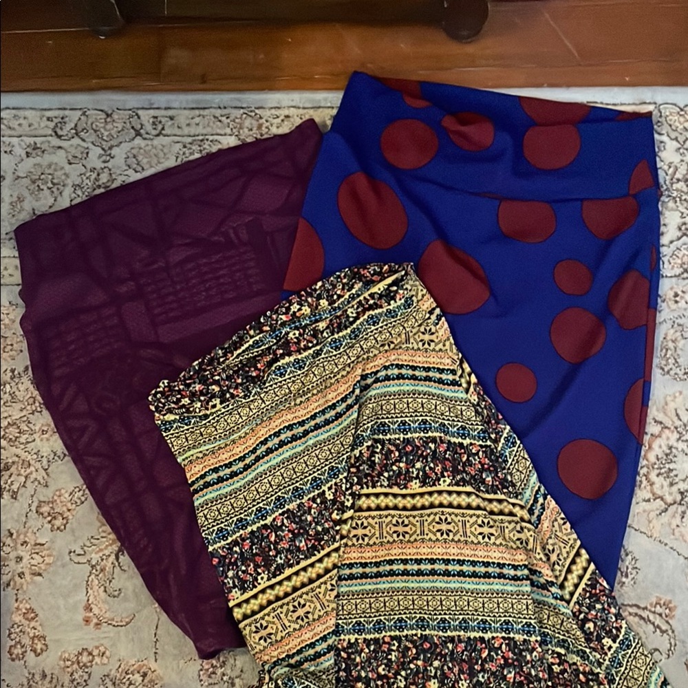 LuLaRoe skirt LOT | 3 item bundle | size L